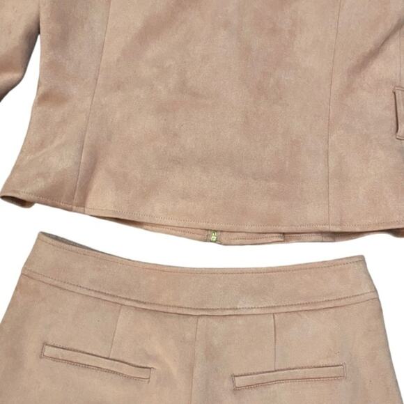 Ryegrass Suede Cropped Jacket and Shorts Set NWT Size 2 shorts Sz 6 jacket - Picture 4 of 7